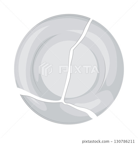 Illustration of Broken plate 130786211