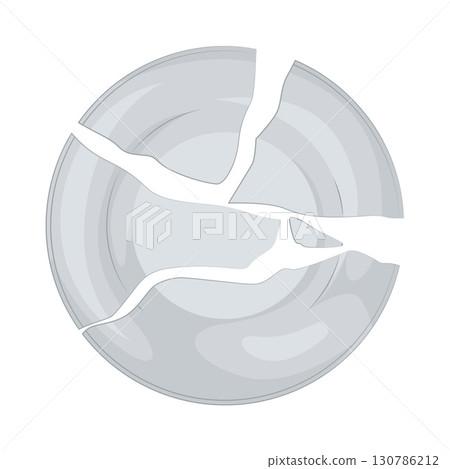 Illustration of Broken plate 130786212