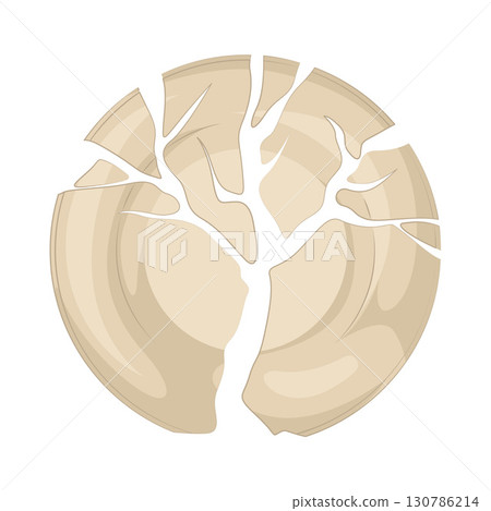 Illustration of Broken plate 130786214