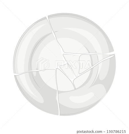 Illustration of Broken plate 130786215