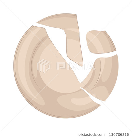 Illustration of Broken plate 130786216