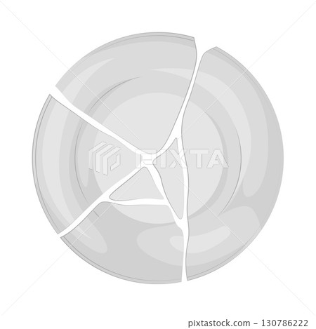 Illustration of Broken plate 130786222