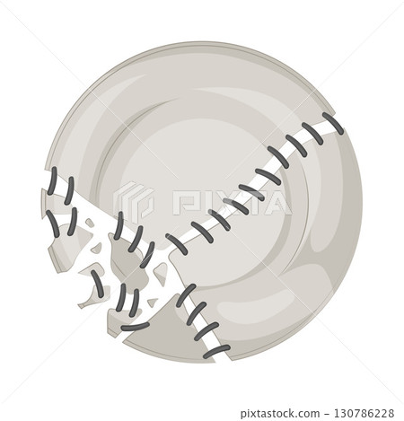 Illustration of Broken plate  130786228