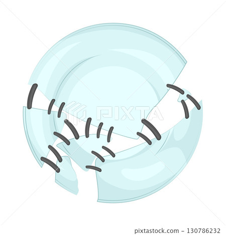 Illustration of Broken plate  130786232
