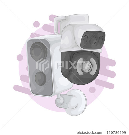 Illustration of CCTV Illustration of CCTV 130786299