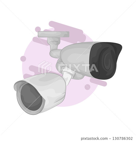 Illustration of CCTV Illustration of CCTV 130786302
