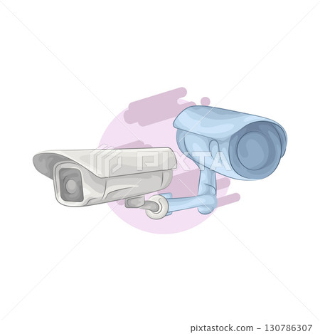 Illustration of CCTV Illustration of CCTV 130786307