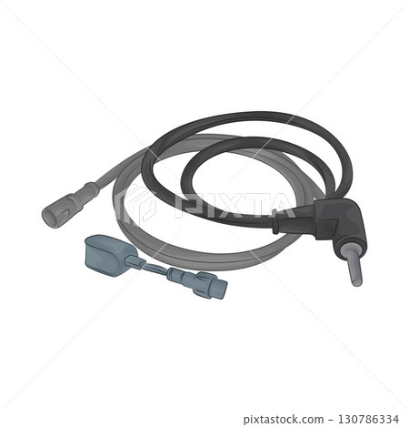 Illustration of Cable Connector Illustration of Cable Connector 130786334