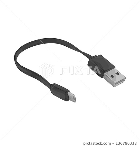 Illustration of Cable Connector  130786338