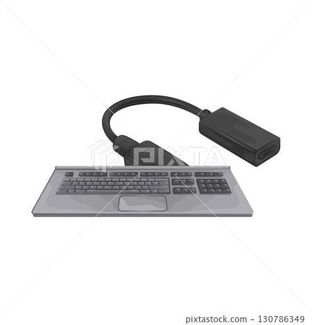 Illustration of Cable Connector  130786349