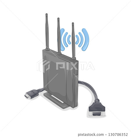 Illustration of Cable Connector Illustration of Cable Connector 130786352