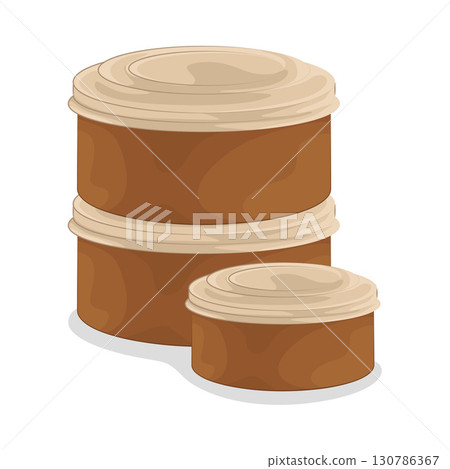 Illustration of Food Container Illustration of Food Container 130786367