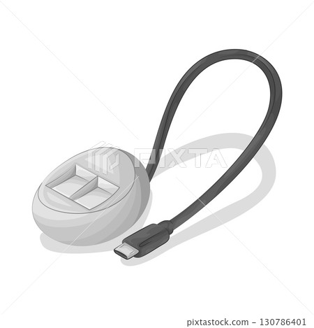 Illustration of Cable Connector  130786401