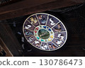 Hakata, Kushida Shrine's zodiac lucky direction board on the ceiling of the tower gate 130786473