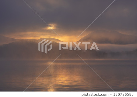A misty morning scene A misty morning scene 130786593