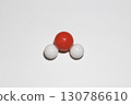 Water molecular model on white background 130786610