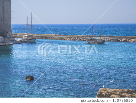Landscape photo of Girne Bay in the Turkish Republic of Northern Cyprus 130786830