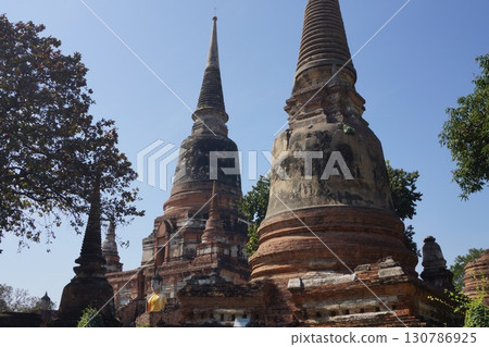 Pagoda at Wat Yai Chai Mongkhon in Ayutthaya, Thailand Pagoda at Wat Yai Chai Mongkhon in Ayutthaya, Thailand 130786925