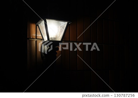 Street lights in the dark Street lights in the dark 130787256
