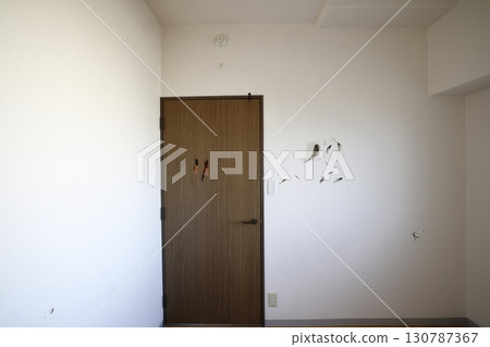 Holes in the wall and door Holes in the wall and door 130787367