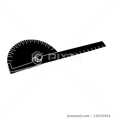 protractor icon vector 130787658