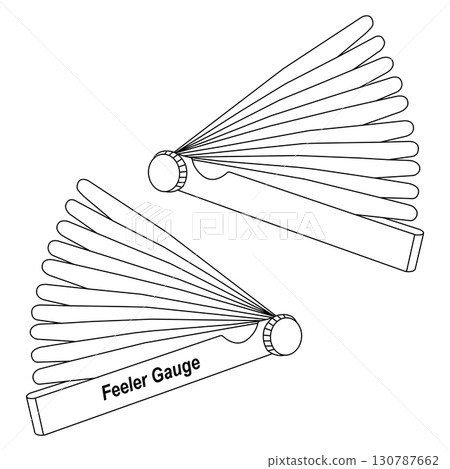 Feeler Gauge icon vector Feeler Gauge icon vector 130787662