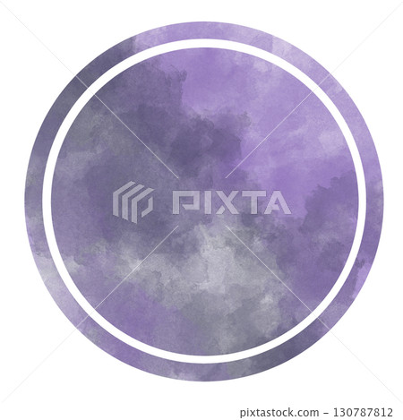 Round watercolor material purple and black Round watercolor material purple and black 130787812