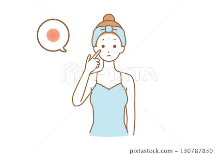 Women suffering from acne Women suffering from acne 130787830