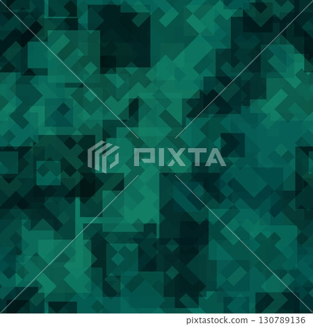 Seamless vector pattern. Emerald green malachite colors overlap tiles. 130789136