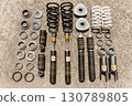 Disassembly of the car's undercarriage 130789805