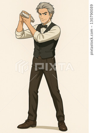 Men making cocktails 130790089