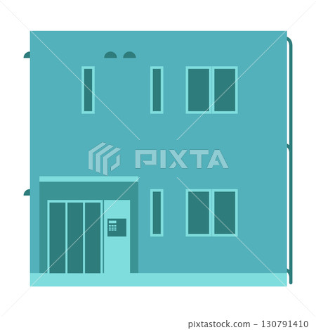 Illustration of a two-story apartment with an auto-lock 130791410