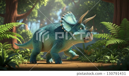 變形的三角龍 130791431