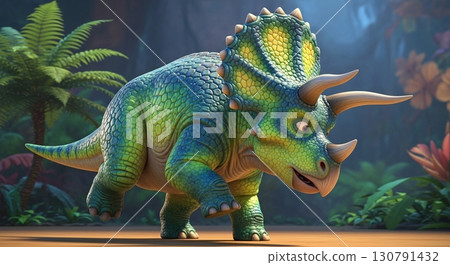 變形的三角龍 130791432