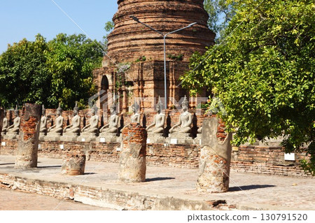 Scenery of Wat Yai Chai Mongkhon in Ayutthaya, Thailand Scenery of Wat Yai Chai Mongkhon in Ayutthaya, Thailand 130791520