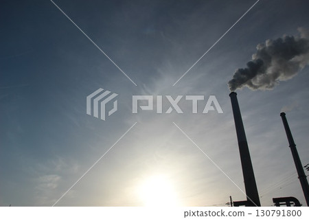 "Smoke from the chimney, air pollution" SDGs Global Environment Industrial complex pollution 130791800