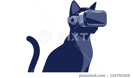 Virtual Reality Cat Metaverse Gaming 130792089