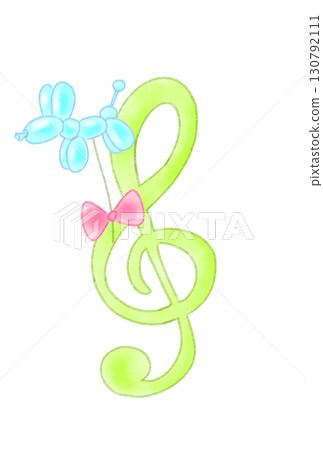 高音譜號與長耳狗氣球 130792111