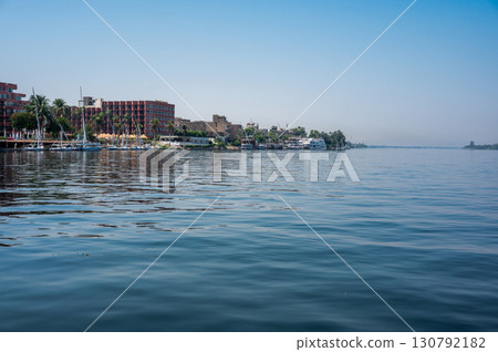 Beautiful View of the Nile River in Luxor, Egypt 130792182