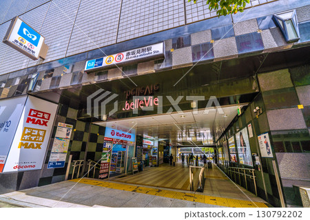 日本東京的城市景觀，赤坂見附站等。 130792202