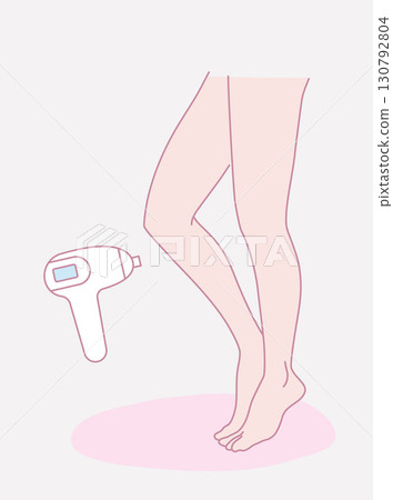 Beautiful female smooth legs. Laser and wax epilation. Hair removal. Beauty body care concept. Vector design illustration. 130792804