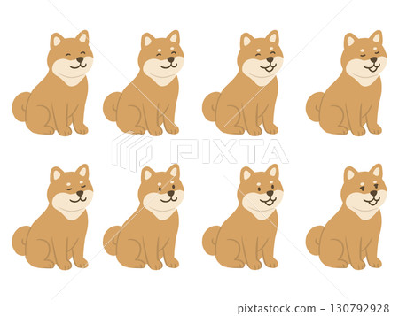 可愛的柴犬插畫集 130792928