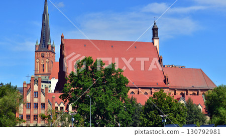 Szczecin, Poland. 16 July 2025. Historical capital of Western Pomerania, lies on the bank of the Odra River. Landscape view on city and the Odra River. Szczecin, Poland. 16 July 2025. Historical capital of Western Pomerania, lies on the bank of the Odra River. Landscape view on city and the Odra River. 130792981