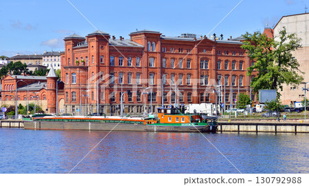 Szczecin, Poland. 16 July 2025. Historical capital of Western Pomerania, lies on the bank of the Odra River. Landscape view on city and the Odra River. Szczecin, Poland. 16 July 2025. Historical capital of Western Pomerania, lies on the bank of the Odra River. Landscape view on city and the Odra River. 130792988