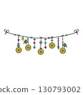 Christmas festive garland with oranges 130793002