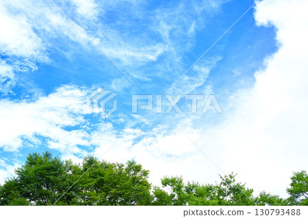 藍色的天空和雲圖像 藍色的天空和雲圖像 130793488