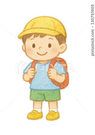 背著背包的男孩 背著背包的男孩 130793608