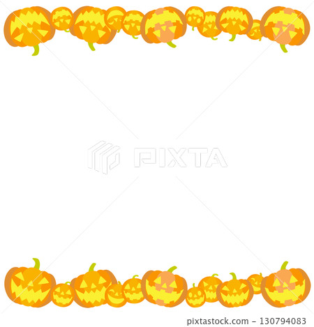 Cute Halloween frame with jack-o'-lantern 130794083