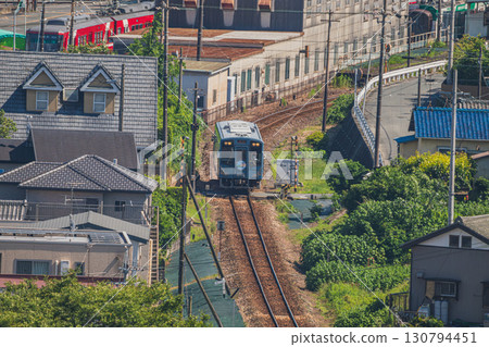 Hamamatsu cityscape and Nishikashima Station on the Tenryu Hamanako Railway (Shizuoka Prefecture) 130794451