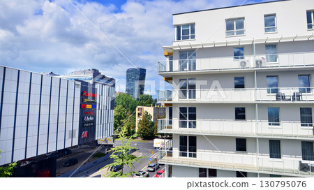 Szczecin, Poland. 16 July 2025. Historical capital of Western Pomerania, lies on the bank of the Odra River. Landscape view on city and the Odra River. Szczecin, Poland. 16 July 2025. Historical capital of Western Pomerania, lies on the bank of the Odra River. Landscape view on city and the Odra River. 130795076